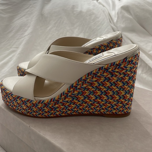 NWT jimmy choo dovina wedge size 37 - Picture 3 of 6